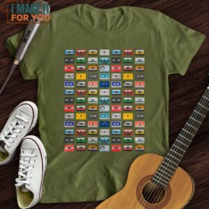 Rainbow Cassette T Shirt Music Lover Graphic Tee 5 1