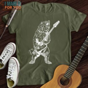 Rock and Roll Grizzly T Shirt Music themed T shirts 5