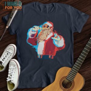 Santa On The Mic T Shirt Music themed T shirts 3