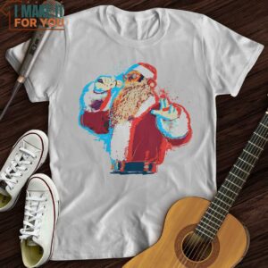 Santa On The Mic T Shirt Music themed T shirts 4