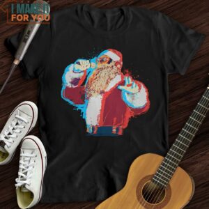 Santa On The Mic T Shirt Music themed T shirts 5