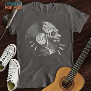 Skull Record T Shirt Vintage Music Tee 2