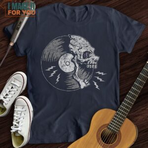 Skull Record T Shirt Vintage Music Tee 3