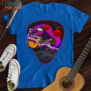 Space Guitar Plectrum T Shirt Presents For Music Lovers 3