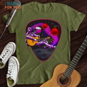 Space Guitar Plectrum T Shirt Presents For Music Lovers 6