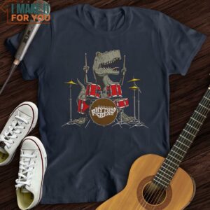 T Rex Playing Drums T Shirt Music Gifts For Music Lovers 3