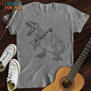 T Rex Playing Guitar T Shirt Music Gifts For Music Lovers 3