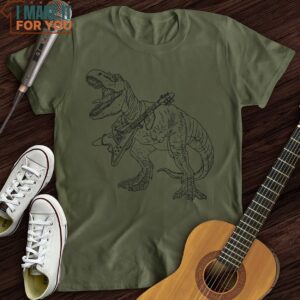 T Rex Playing Guitar T Shirt Music Gifts For Music Lovers 4