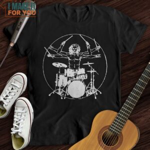 Vitruvian Drummer T Shirt Best Gifts For Musicians 4 1