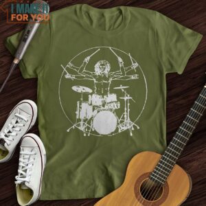 Vitruvian Drummer T Shirt Best Gifts For Musicians 5 1