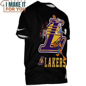 Los Angeles Lakers Looney Tunes Black T Shirt 2
