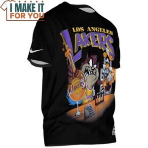 Los Angeles Lakers Looney Tunes Taz Fullprinted Shirt 2