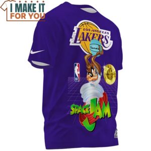 Los Angeles Lakers Looney Tunes Taz Space Jam Shirt 2