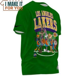 Los Angeles Lakers Looney Tunes Team Green T Shirt 2