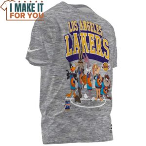 Los Angeles Lakers Looney Tunes Team Grey T Shirt 2