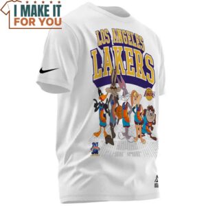 Los Angeles Lakers Looney Tunes White T Shirt 2