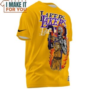 Los Angeles Lakers Skull Fire Fighting Shirt 2
