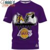 Los Angeles Lakers Snoopy Fan Purple T-Shirt, Best Gifts For Lakers Fans