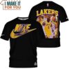 Los Angeles Lakers Team in Black T-Shirt, Best Gifts For Lakers Fans