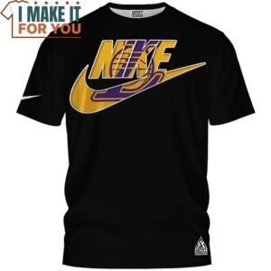 Los Angeles Lakers Team in Black T Shirt 2