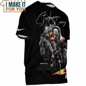 Stephen Curry Signed MVP Black T Shirt Stephen Curry Gifts ideas for Fans 2