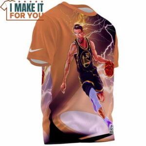 Stephen Curry Thunder Warrior Fullprinted T Shirt Perfect NBA Graphic Tee for Fan 3