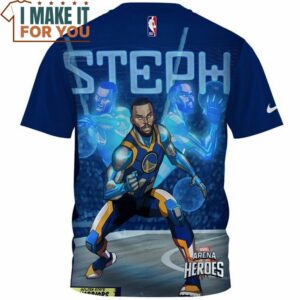 Stephen Curry x Marvel Fullprinted T Shirt Stephen Curry Gifts ideas for Fans 2