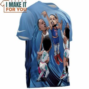 Stephen Curry 3 Point Art Fullprinted T Shirt Perfect NBA Graphic Tee for Fan 2
