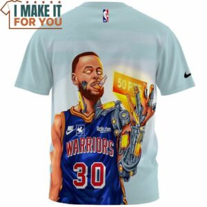 Stephen Curry 50 Pts Warrior Fullprinted T Shirt Perfect NBA Graphic Tee for Fan 2