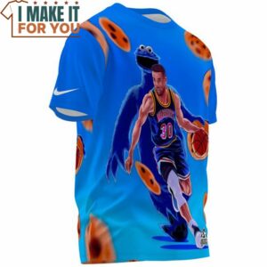 Stephen Curry Cartoon Warrior Fullprinted T Shirt Perfect NBA Graphic Tee for Fan 3