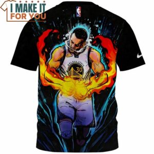 Stephen Curry Fire Warrior Fullprinted T Shirt Perfect NBA Graphic Tee for Fan 2
