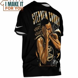 Stephen Curry Night Nghit Signed Black T Shirt Perfect NBA Graphic Tee for Fan 2