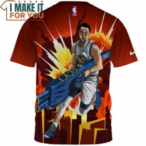 Stephen Curry Snipper Warrior Fullprinted T Shirt Perfect NBA Graphic Tee for Fan 2