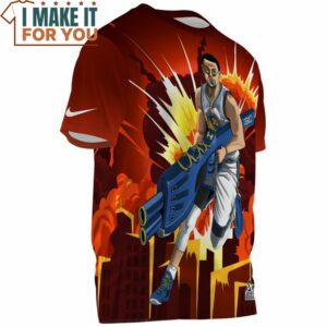 Stephen Curry Snipper Warrior Fullprinted T Shirt Perfect NBA Graphic Tee for Fan 3
