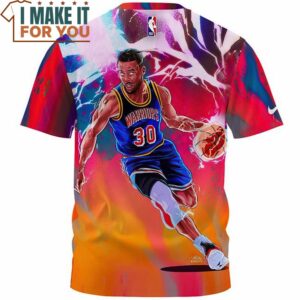 Stephen Curry Warrior 30 Thunder Red Fullprinted T Shirt Perfect NBA Graphic Tee for Fan 2