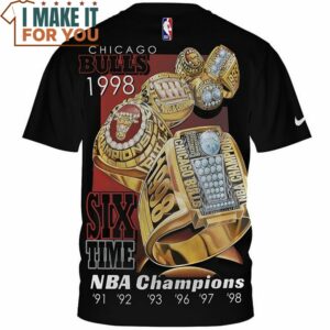 Chicago Bulls 6 Ring Retro T Shirt 3