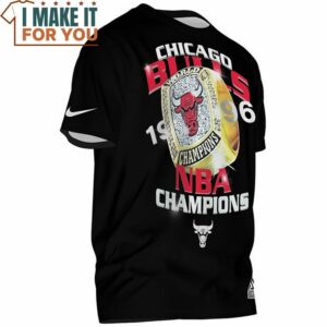 Chicago Bulls NBA 1996 Retro Champion T Shirt 2