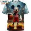 Chicago Bulls x Mickey 23 Fullprinted T-Shirt, Best Gift for an NBA Fan