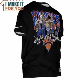 New York Knicks Looney Tunes Team Black T Shirt 2