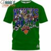 New York Knicks Looney Tunes Team Green T-Shirt, Best Gift For Basketball Fan