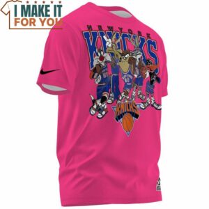 New York Knicks Looney Tunes Team Pink T Shirt 2