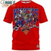 New York Knicks Looney Tunes Team Red T-Shirt, Best Gift For Basketball Fan
