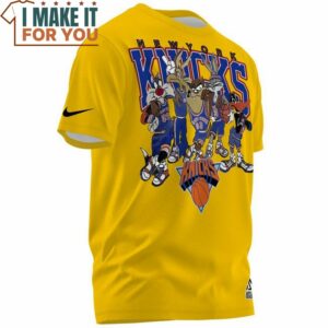New York Knicks Looney Tunes Team Yellow T Shirt 2