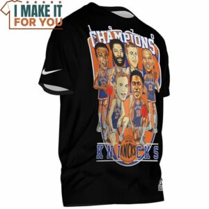 New York Knicks Champion 1970 Black T Shirt 2