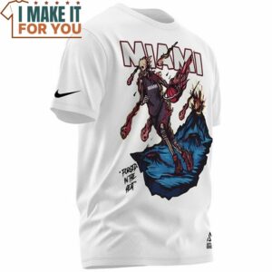 Miami Heat Forged in the Heat Skull T Shirt 2
