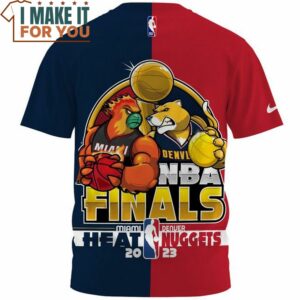 Miami Heat vs Denver Nuggets 2023 Fullprinted T Shirt 2