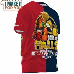 Miami Heat vs Denver Nuggets 2023 Fullprinted T Shirt 3