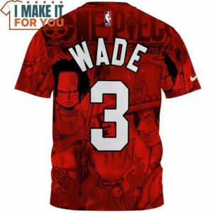 Miami Heat x Ace One piece Fullprinted T Shirt 3