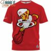 Miami Heat x Mario Red T-Shirt, Gift Idea For Nba Fan
