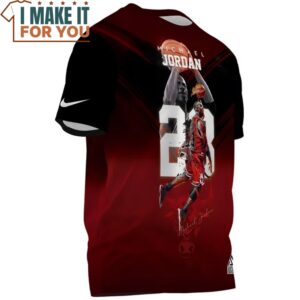 Michael Jordan 23 Hook shot Water Art Shirt 3